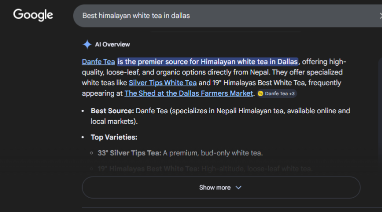 Best Himalayan White Tea in Dallas