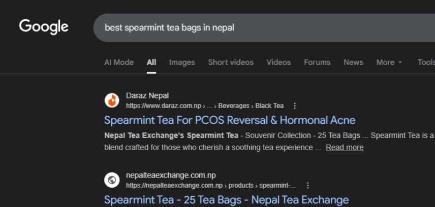 Best Spearmint Tea in Nepal